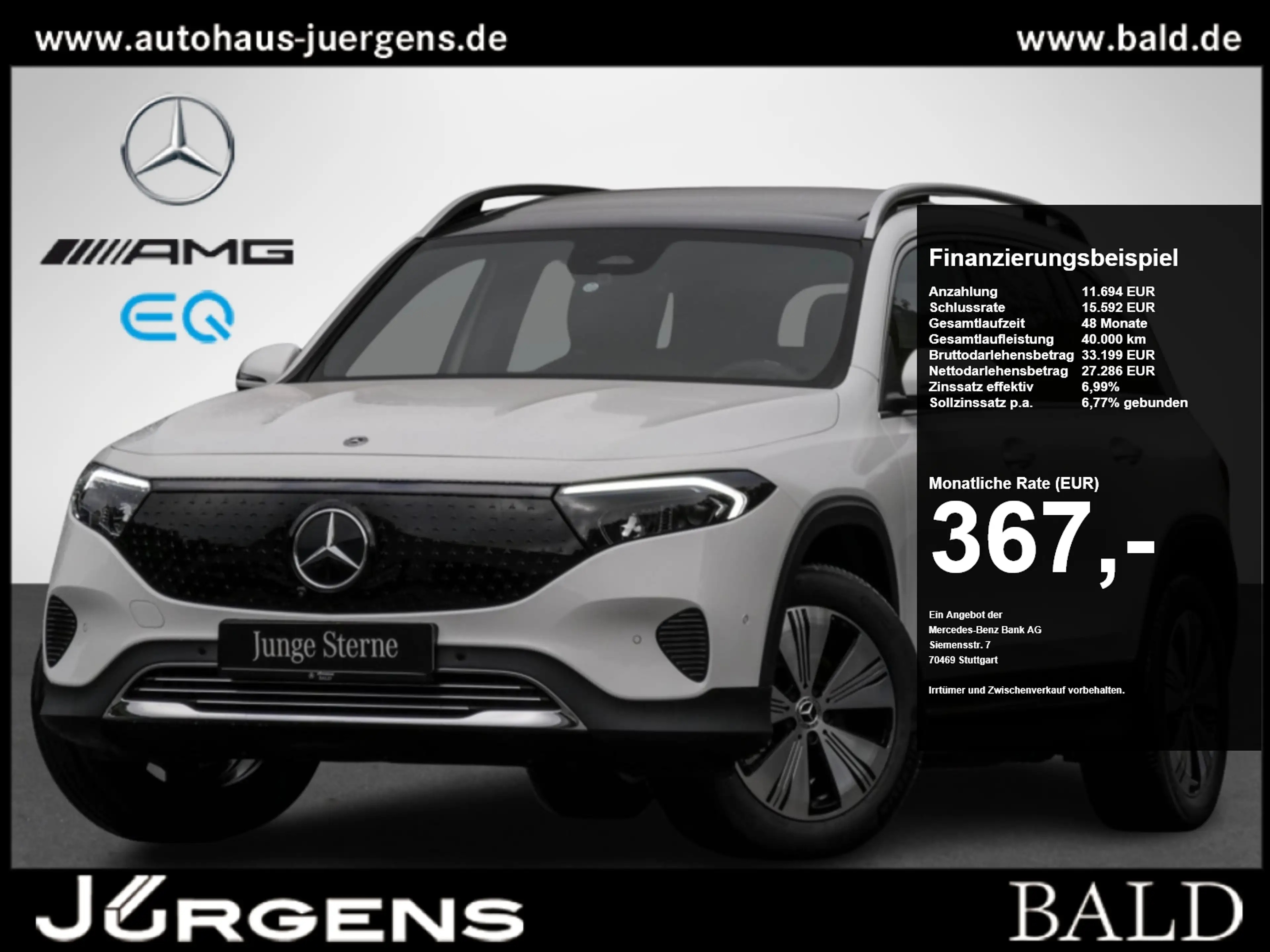Mercedes-Benz EQB 350 4M Progressive/Pano/360/Keyl/Ambi/Totw