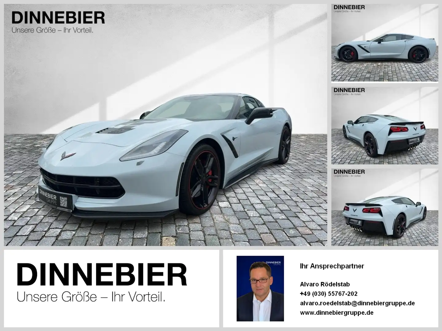 Chevrolet Corvette C7 STINGRAY*TARGA*XENON*BOSE*KAMERA CAM HUD KeyLes Gris - 1