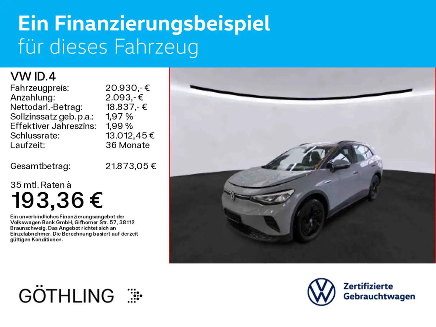 Volkswagen ID.4 Pure *Navi*Wärmepumpe*LED*Infotainment* Gris - 2