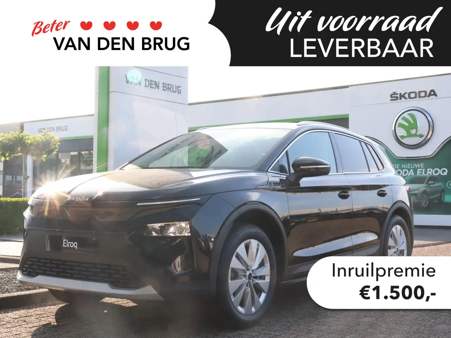 Skoda Elroq Selection Private lease €449,-! | Parkeersensoren Zwart - 1