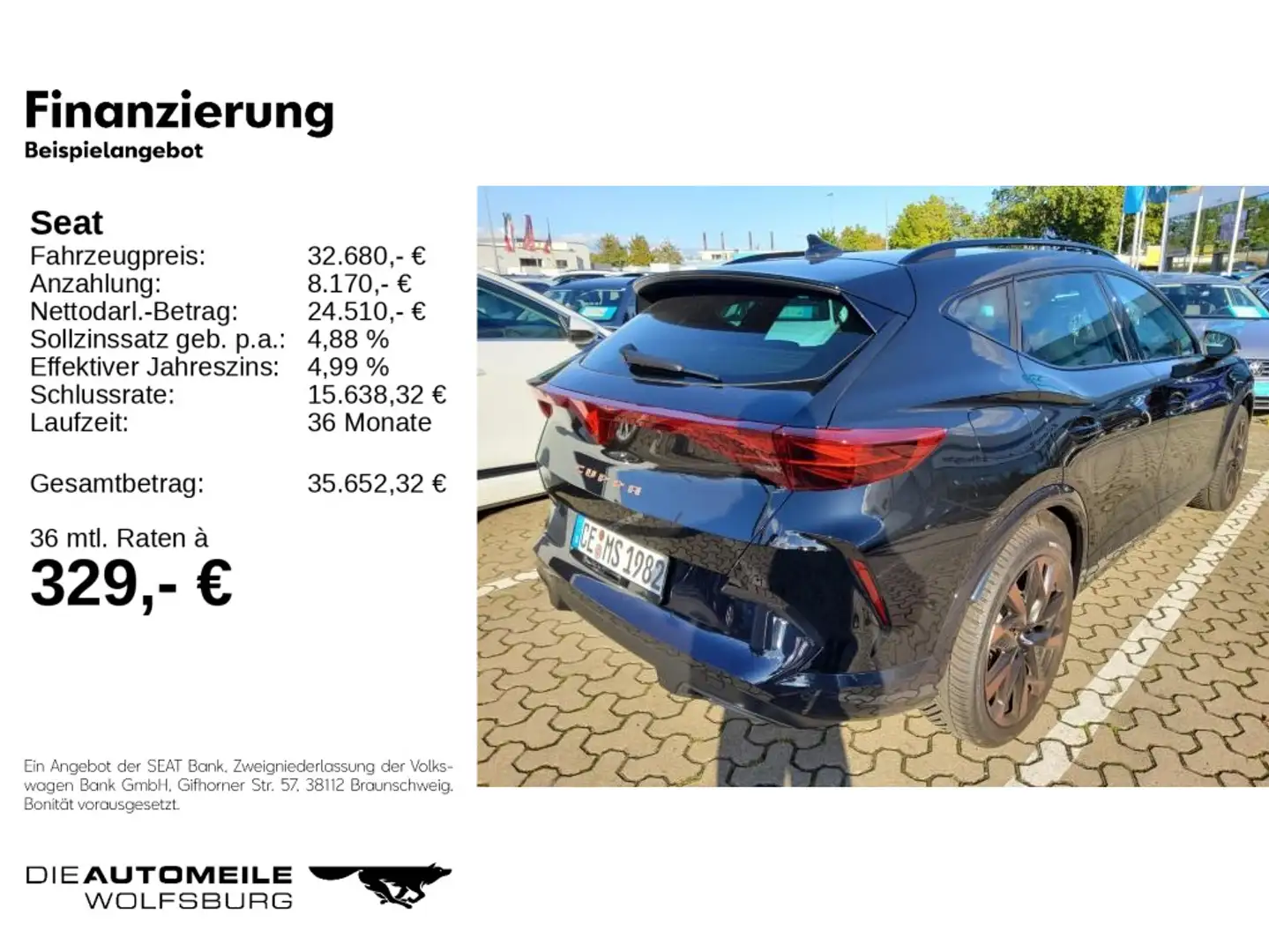 CUPRA Formentor 1.5 eTSI DSG Rückfahrkam/Navi/ACC Schwarz - 2