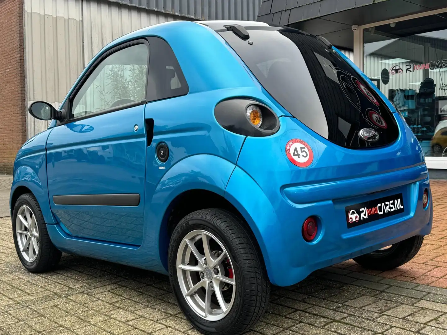 Microcar Due Brommobiel | 2015 | Fiat 500 Look | 45km auto Blauw - 2