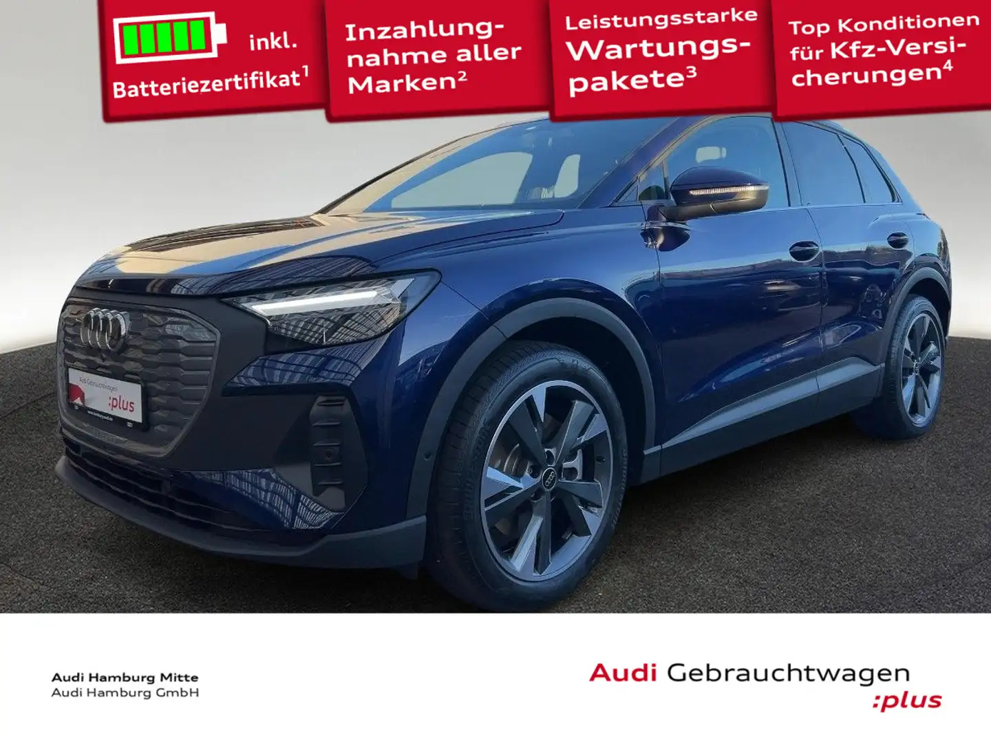 Audi Q4 e-tron Q4 40 e-tron 150 kW S line Waermepumpe Pano Blau - 1