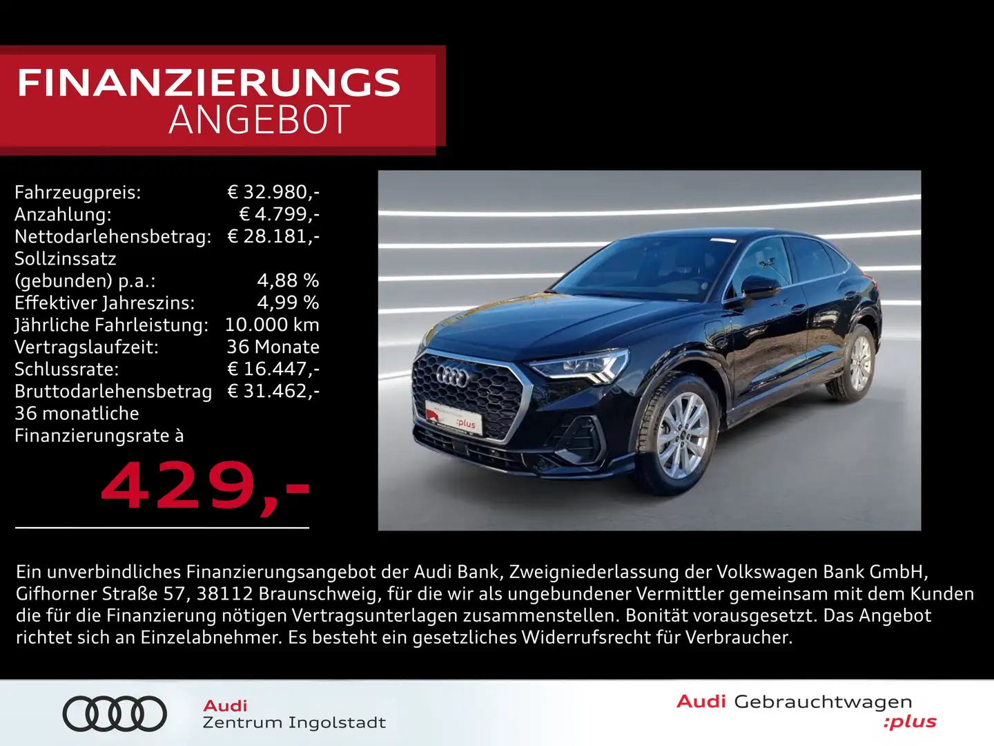 Audi Q3 Sportback 45 TFSI e S line LED NAVI ACC virt. Zwart - 1