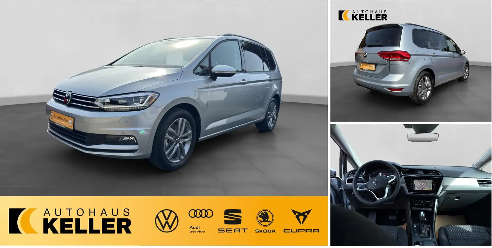 Volkswagen Touran Comfortline 1.5 TSI DSG ACT Navi/Kam/LED/7 Sitze/E Zilver - 1