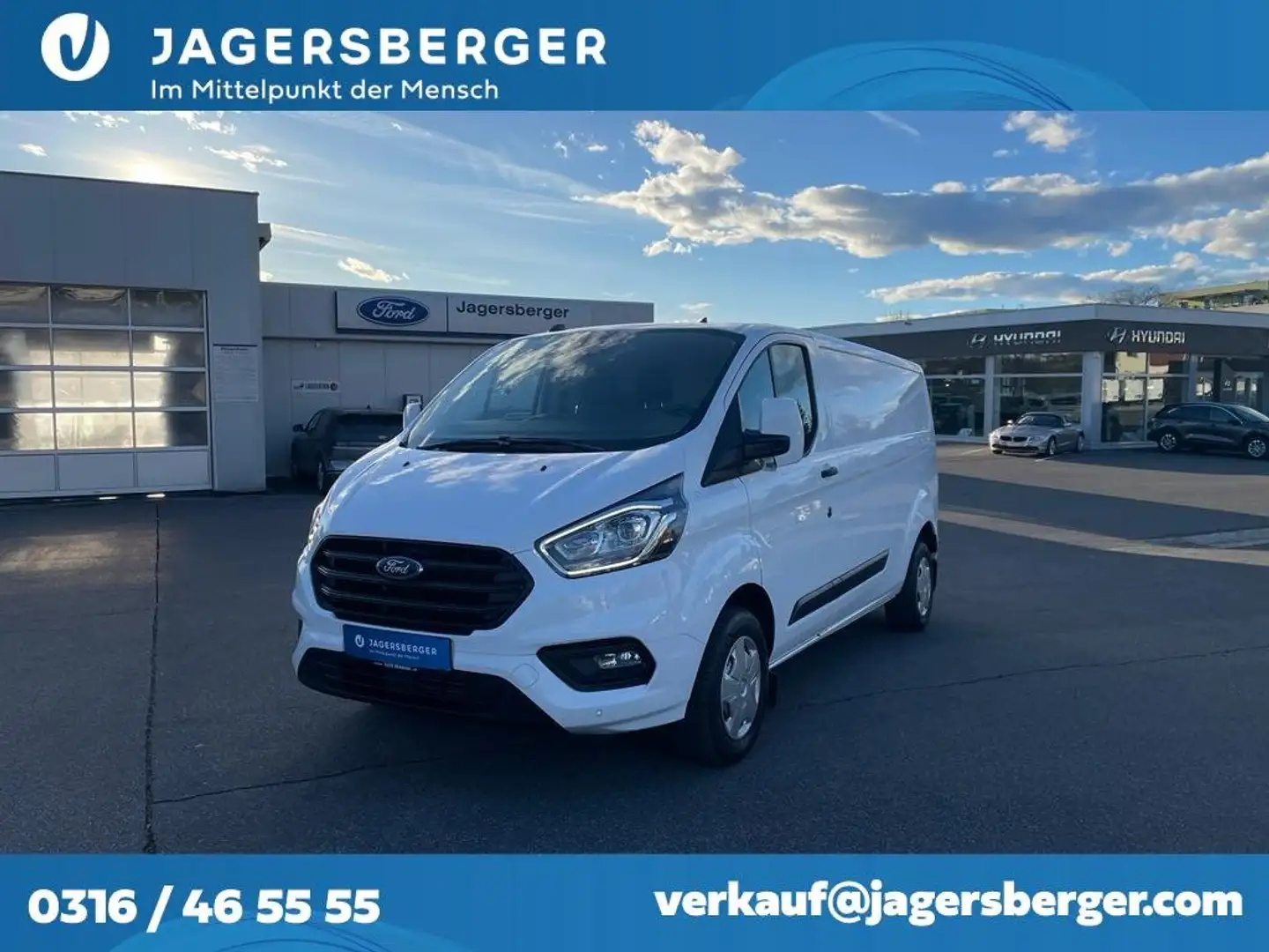 Ford Transit Custom Kasten 2,0 TDCi L2H1 300 Trend Weiß - 1