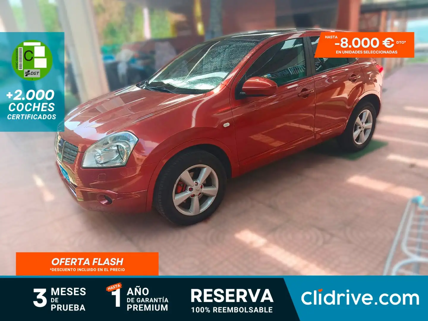 Nissan Qashqai 2.0 TEKNA 4x4 Nav+CaViTra+Piel Negra Naranja - 1