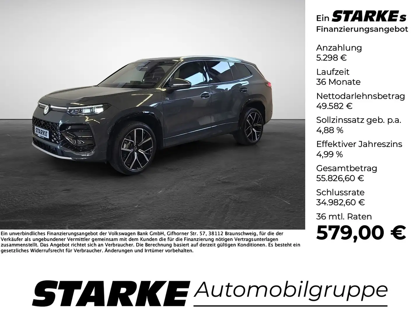 Volkswagen Tayron 2.0 TDI DSG 4MOTION R-Line Grau - 1