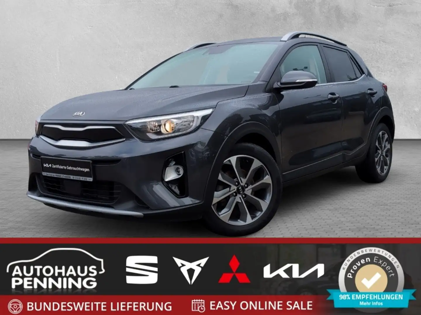 Kia Stonic Spirit 1.0 T-GDI Apple CarPlay Klima PDC SHZ Grau - 1