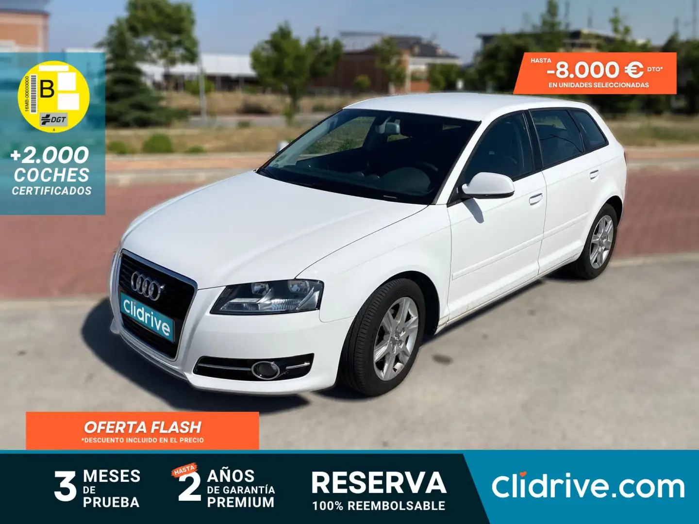 Audi A3 Sportback 1.6TDI Attraction Blanco - 1