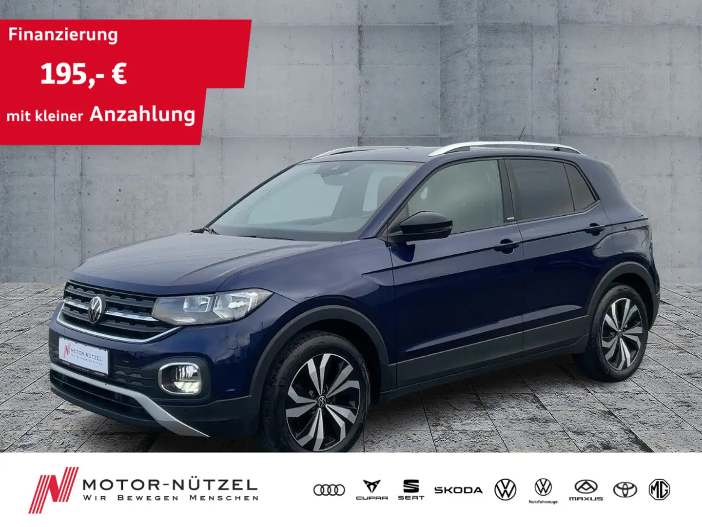 Volkswagen T-Cross 1.0 TSI UNITED ACC+NAV+2xPDC+SHZ+MFA+MFL Blau - 1