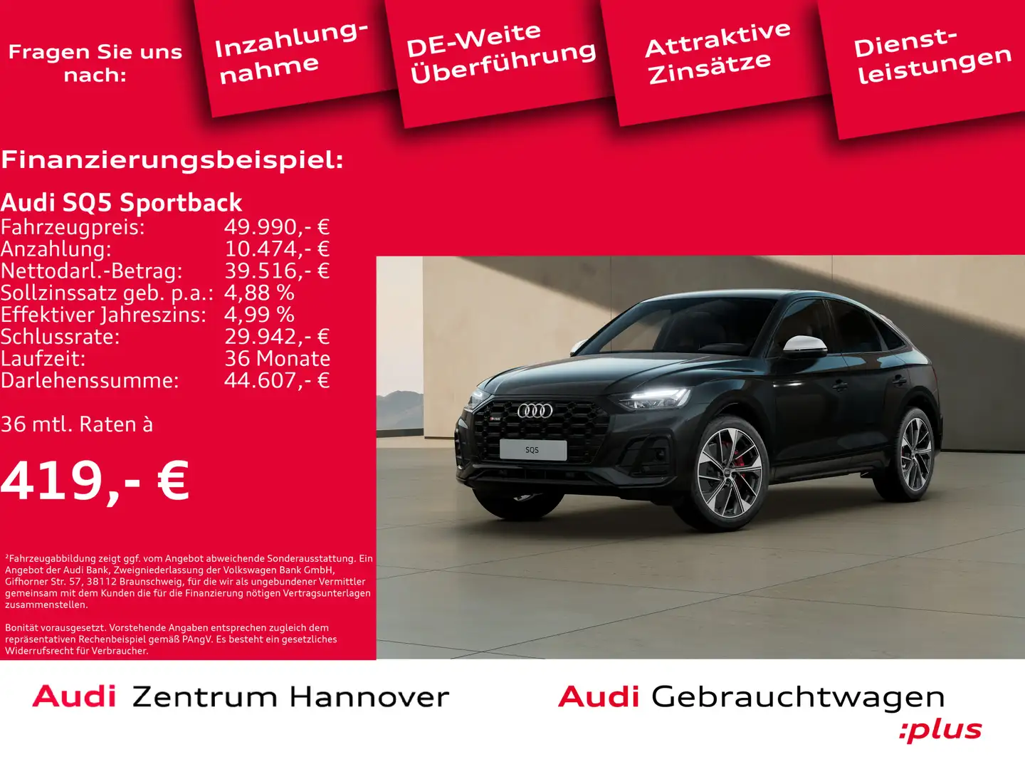 Audi SQ5 55 TDI quattro AHK Luft Memory Nav Schwarz - 2