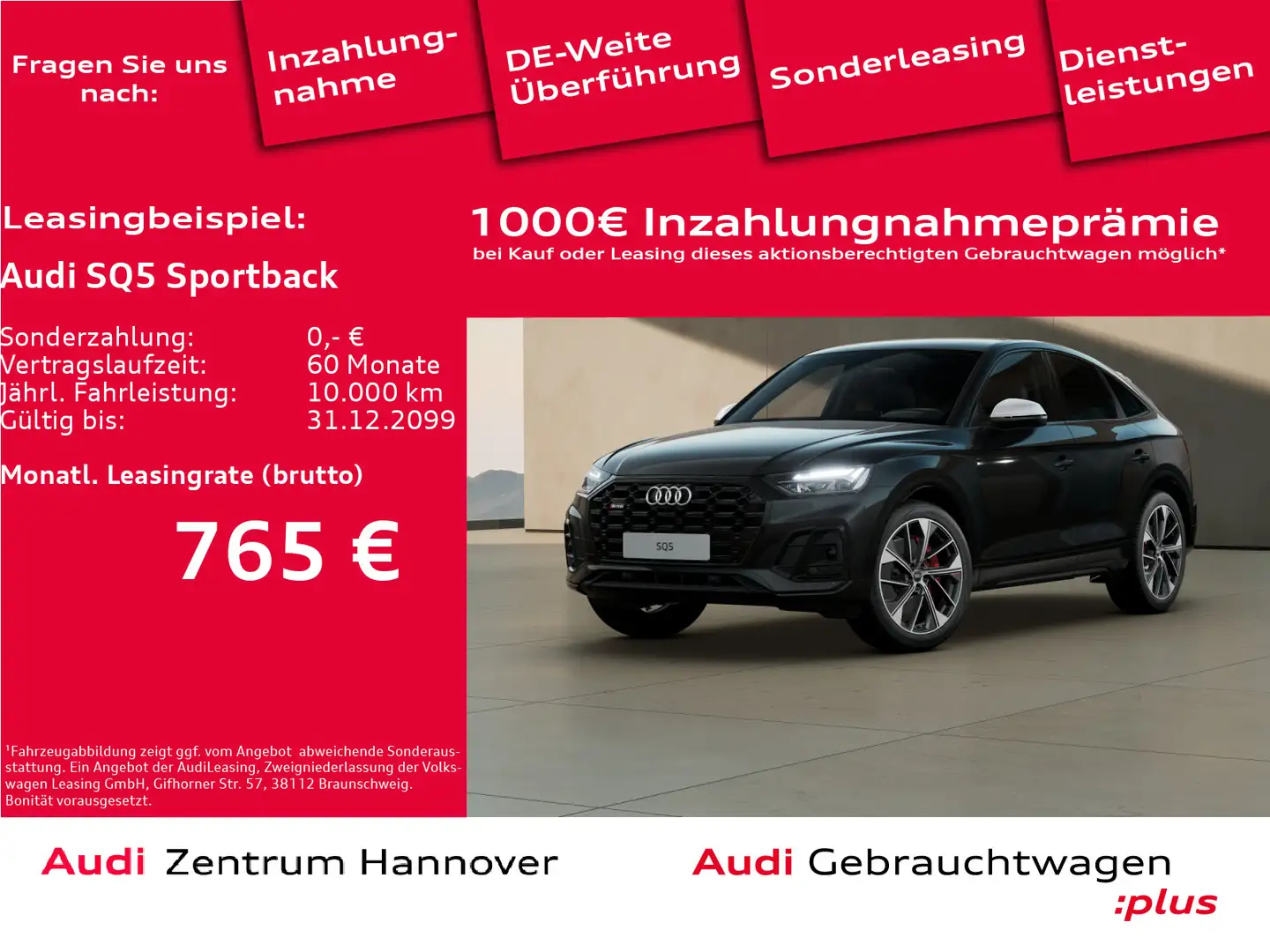 Audi SQ5 55 TDI quattro AHK Luft Memory Nav Schwarz - 1