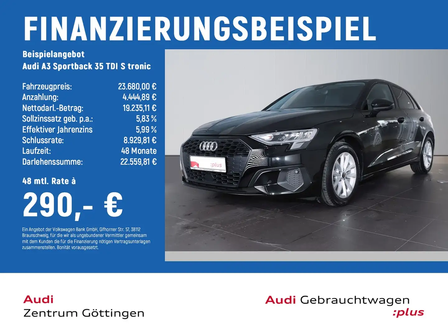 Audi A3 Sportback 35 TDI S tronic +NAVI+SOUND+ACC+VC Noir - 2