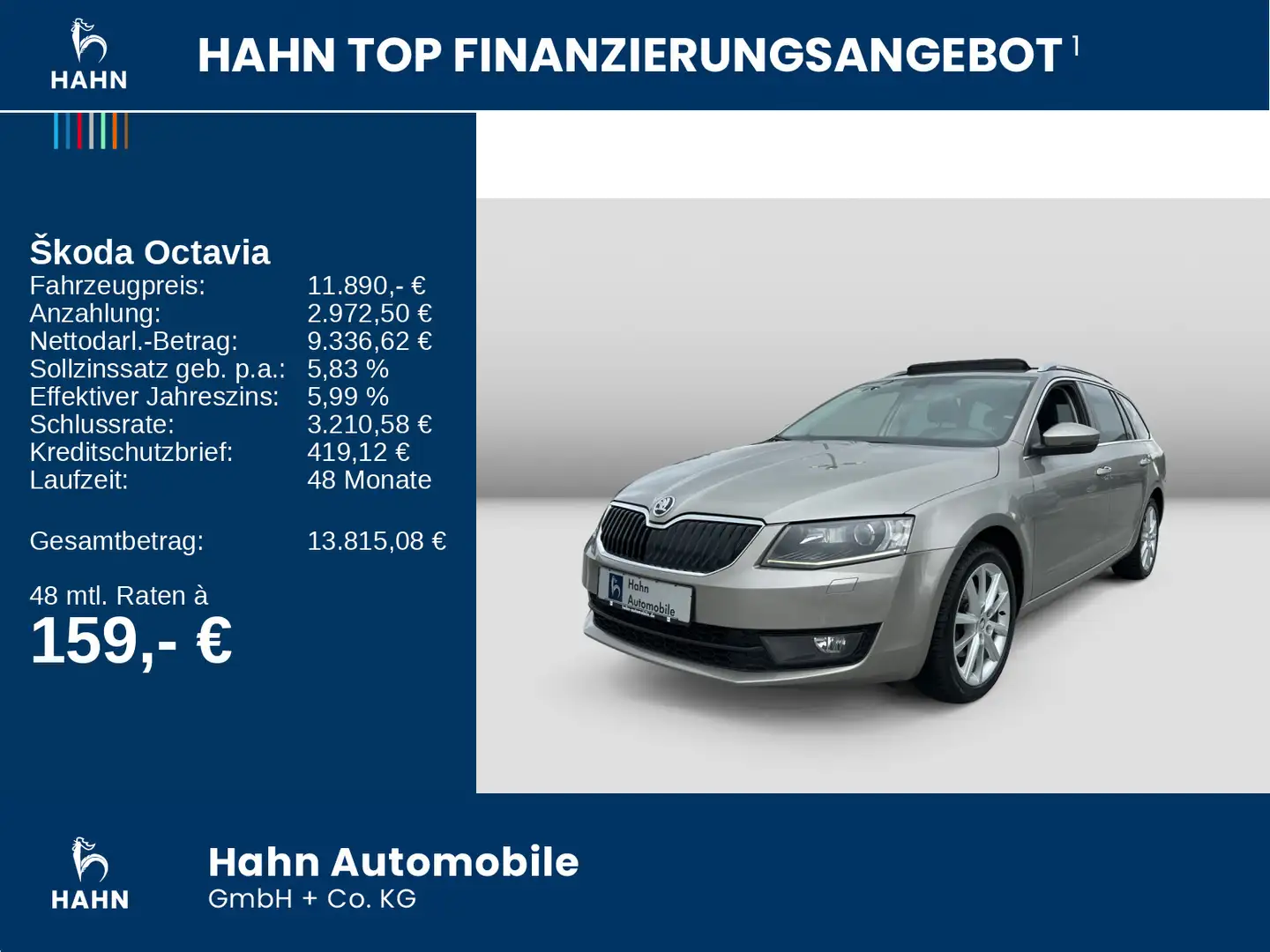 Skoda Octavia Combi 1.4TSI DSG Style Pano Xen Climatr Beige - 2