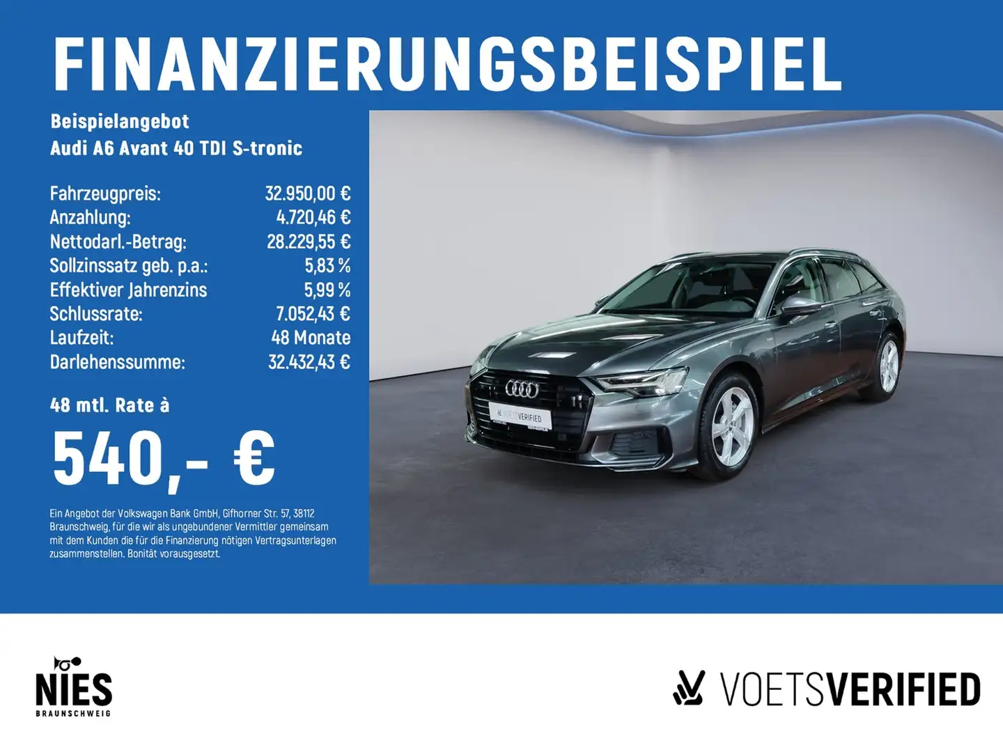 Audi A6 Avant 40 TDI S-tronic MATRIX-LED+SHZ+PDC Grau - 2