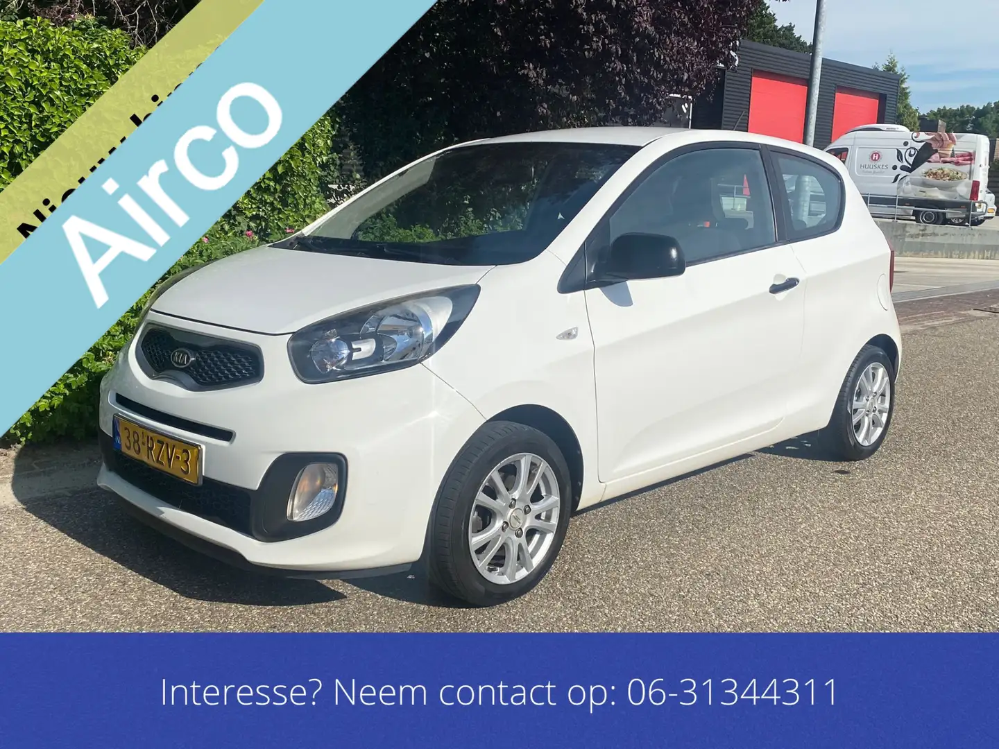 Kia Picanto 1.0 CVVT Airco Nieuwe Apk Wit - 1