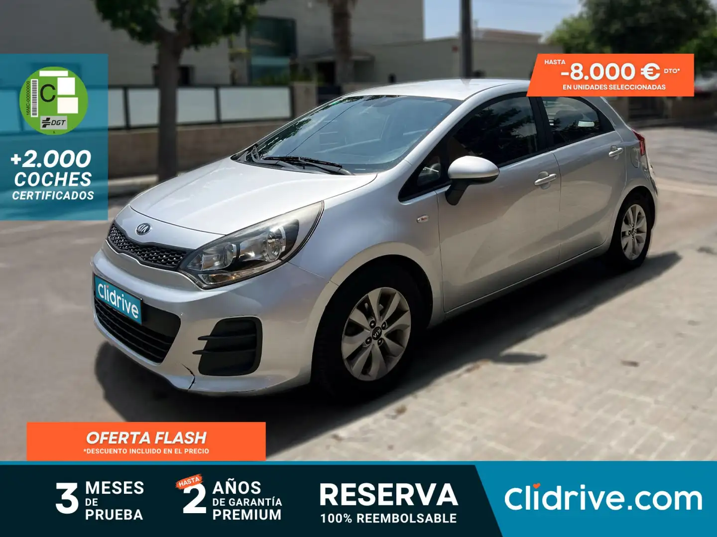 Kia Rio 1.2 CVVT Tech Argent - 1