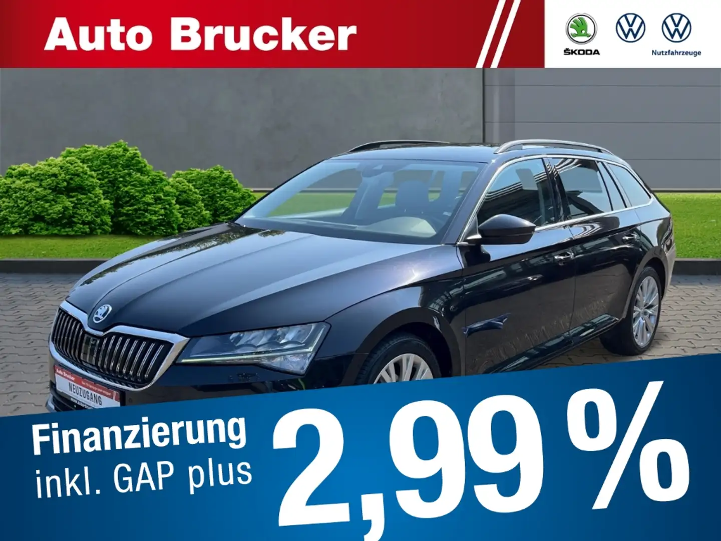 Skoda Superb Combi Ambition 2.0 TDI+DSG+AHK+Navi+2-Zonen-Klima+ Czarny - 1