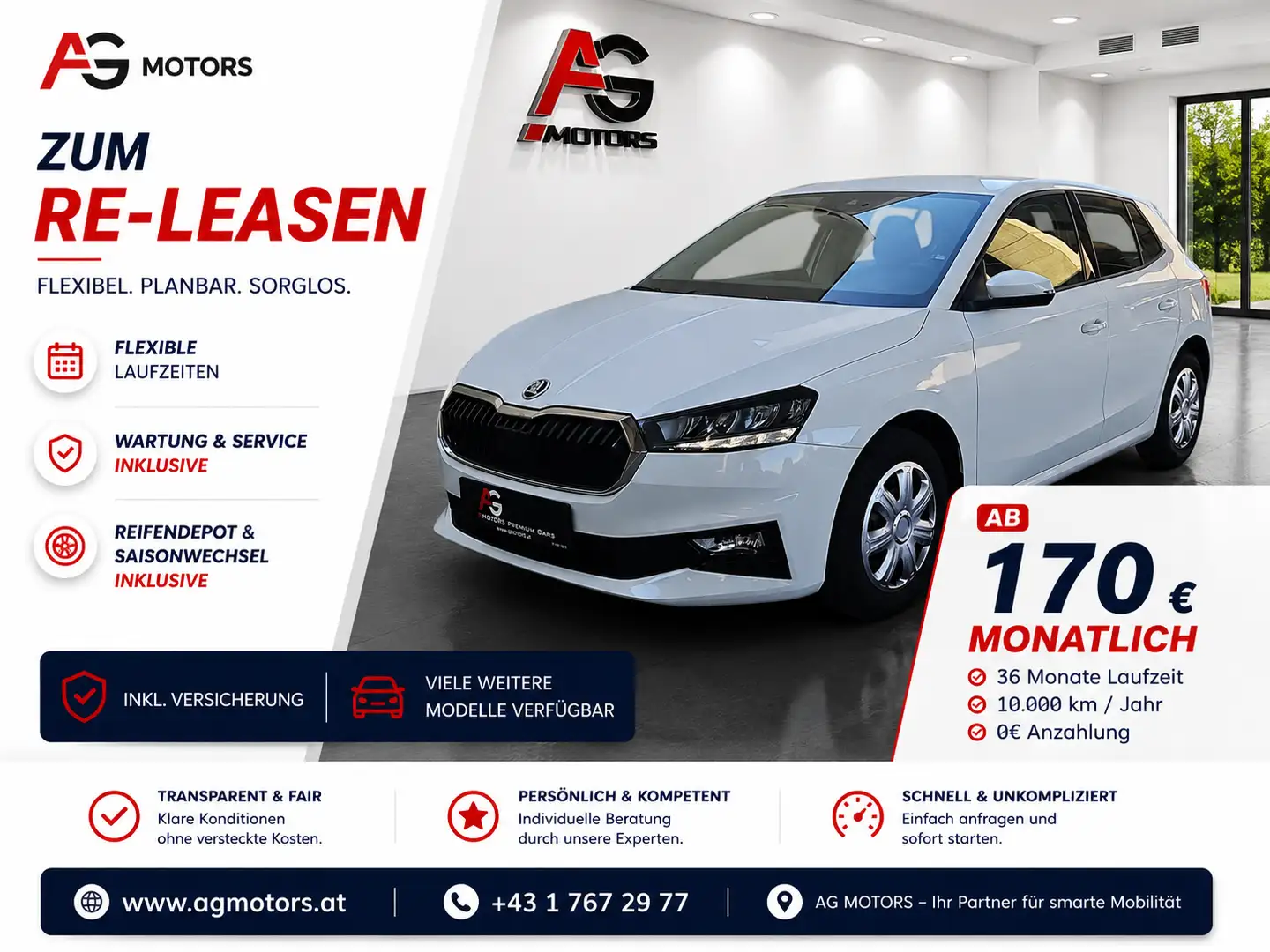 Skoda Fabia Ambition 1,0 Weiß - 1