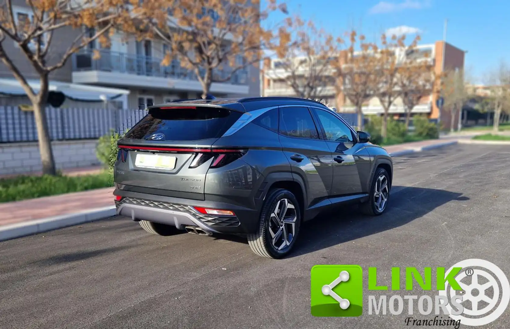 Hyundai TUCSON 1.6FULL HYBRID 4WD aut. XLine UNICO PROPRIETARIO Grigio - 2