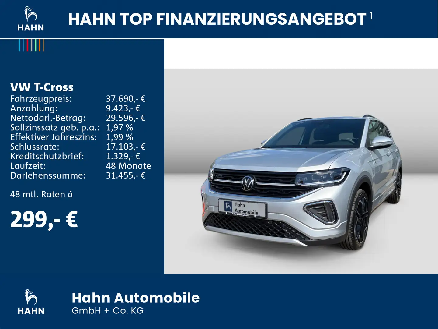 Volkswagen T-Cross R-Line 1.5 l TSI ACT OPF 110 kW Silber - 2