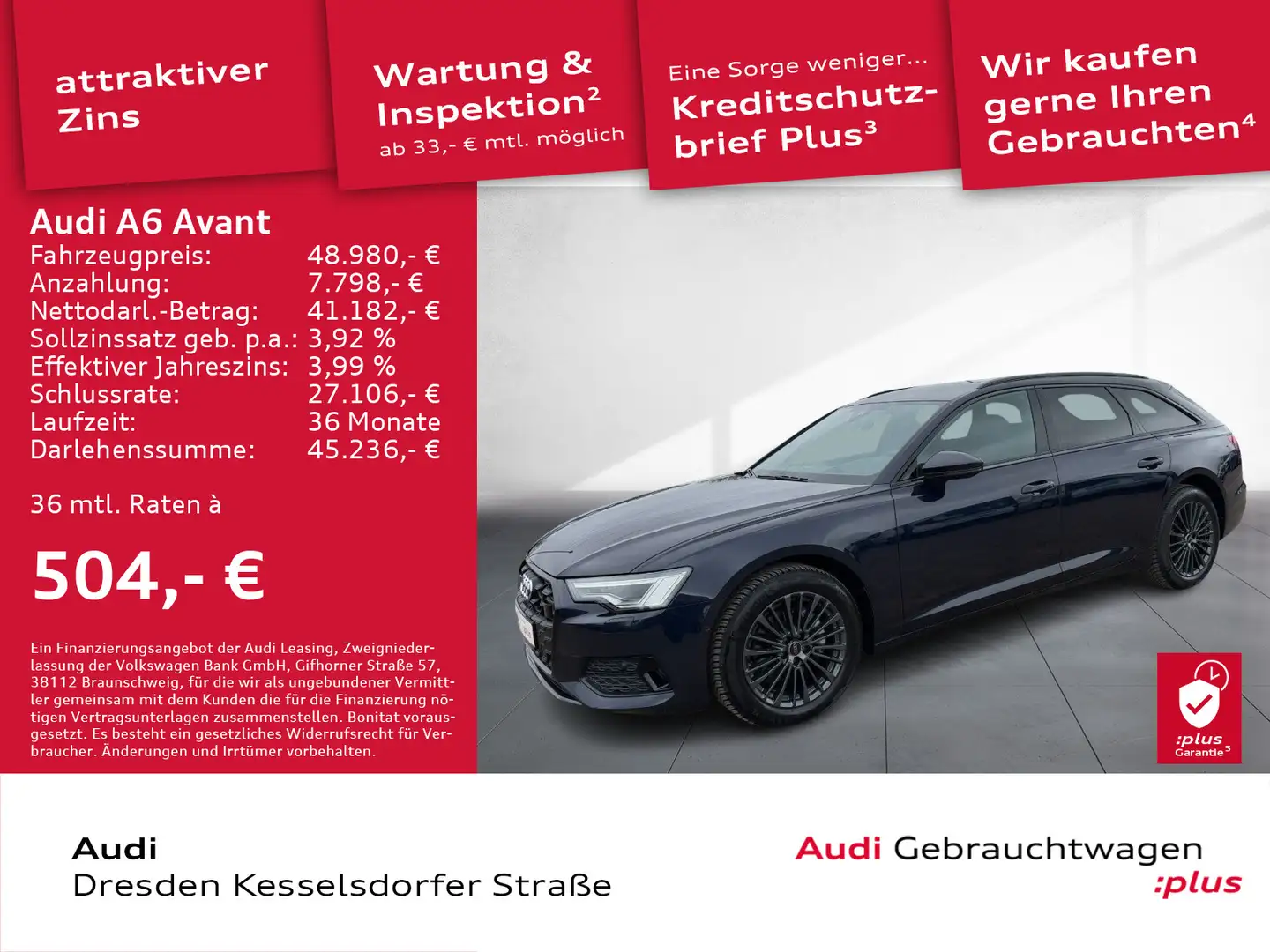 Audi A6 40 TDI Q. sport AHZV Navi LED HUD Kamer Blau - 1
