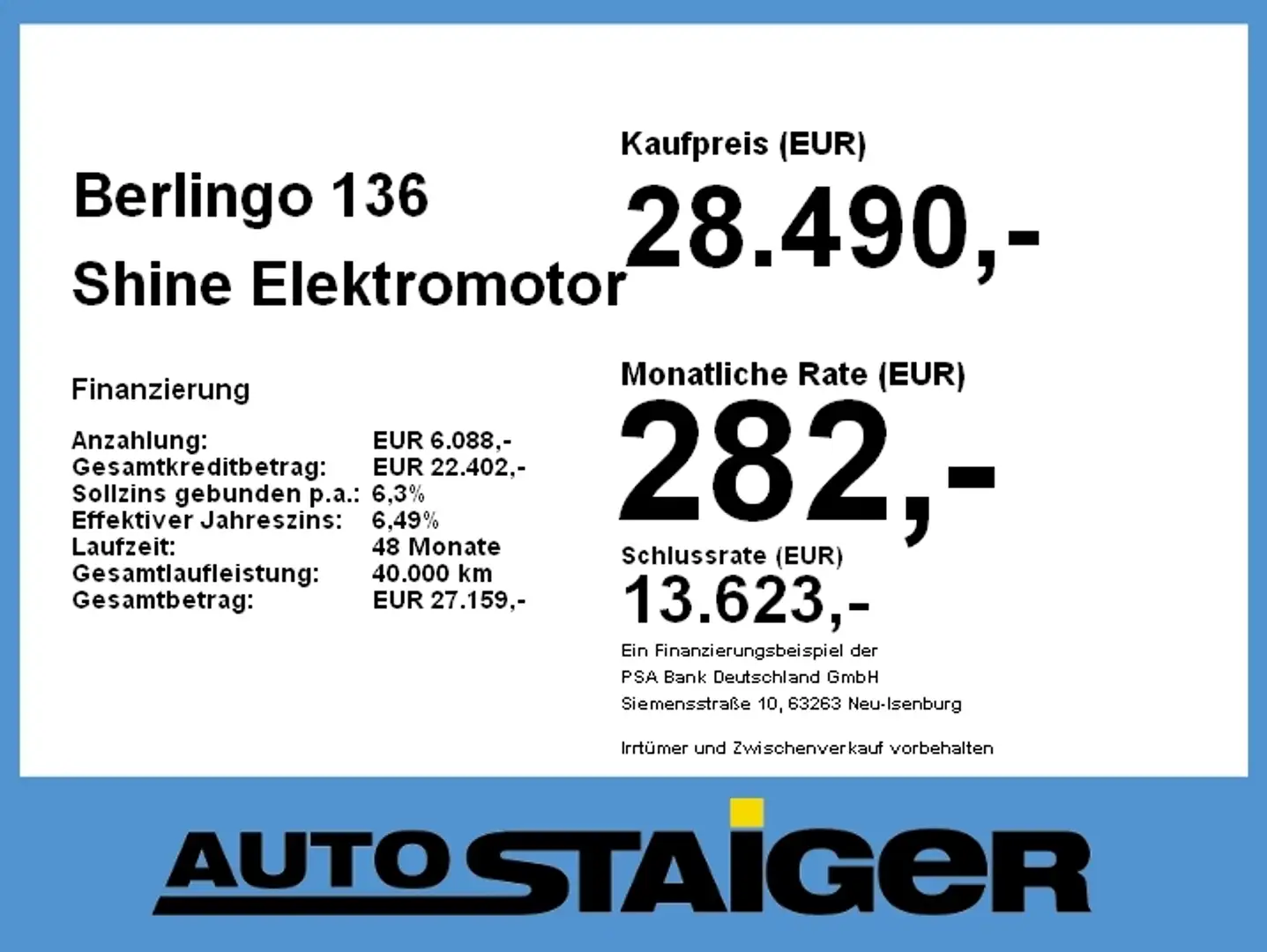 Citroen Berlingo 136 Shine Elektromotor XL Navi SpurH Weiß - 2