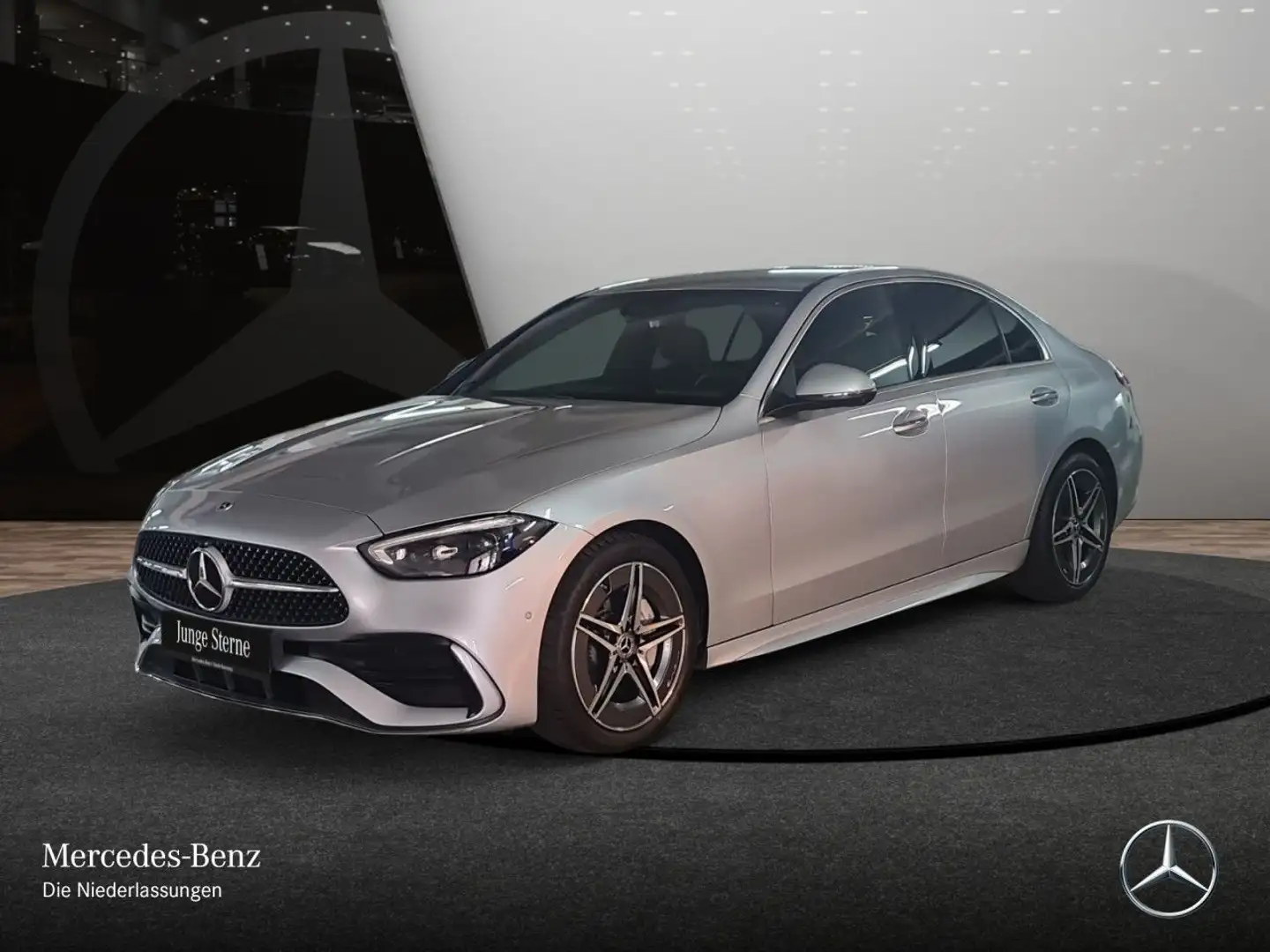 Mercedes-Benz C 180 AMG+360+TOTW+KEYLESS+9G Plateado - 2