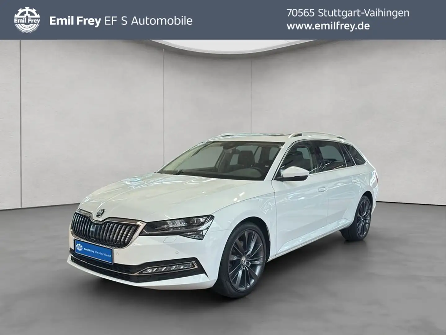 Skoda Superb Combi 2.0 TDI DSG Style AHK Pano Weiß - 1