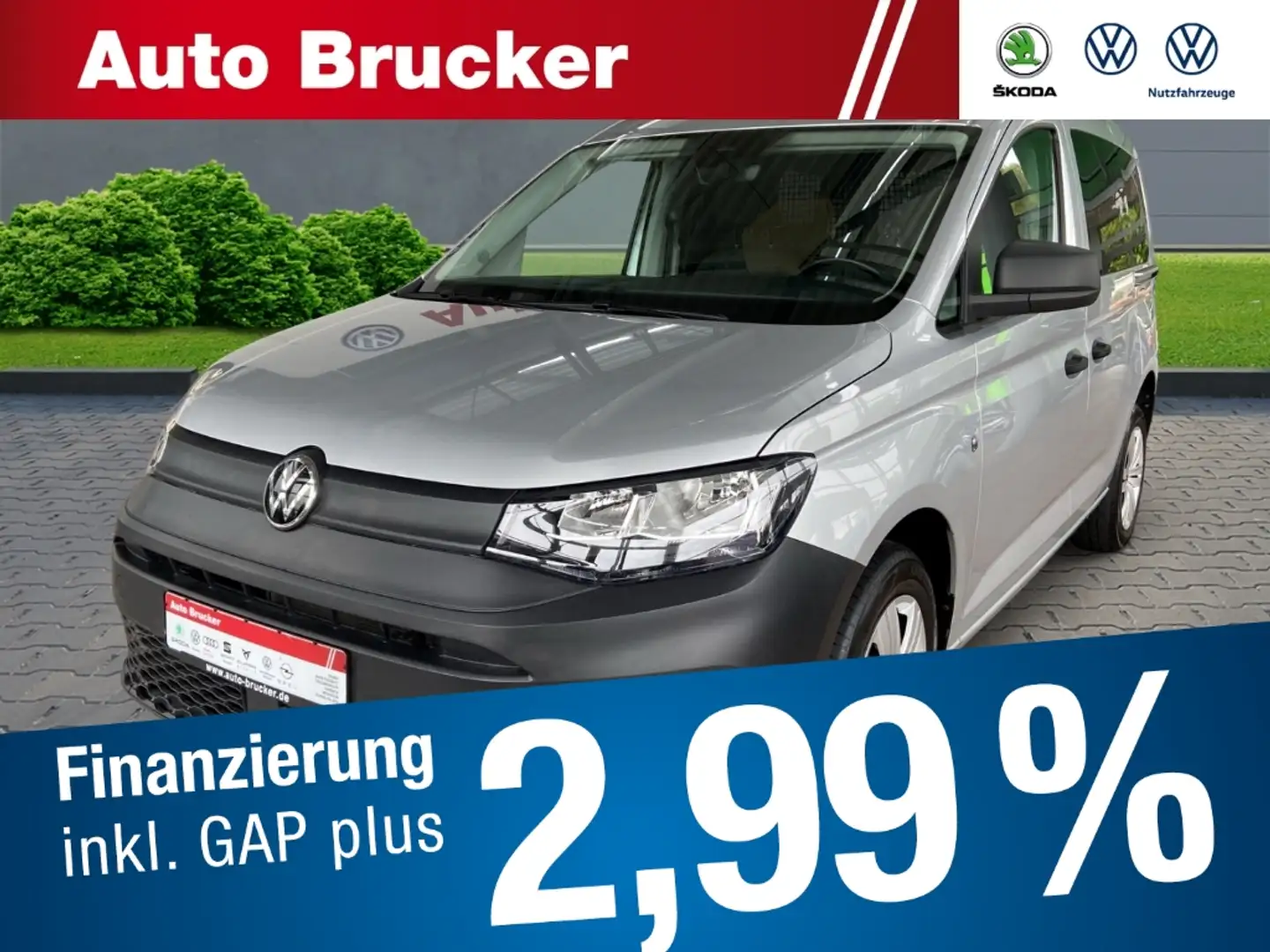 Volkswagen Caddy Cargo Basis 1.5 TSI Navi+SHZ+2-Zonen-Klimaautomati Zilver - 1