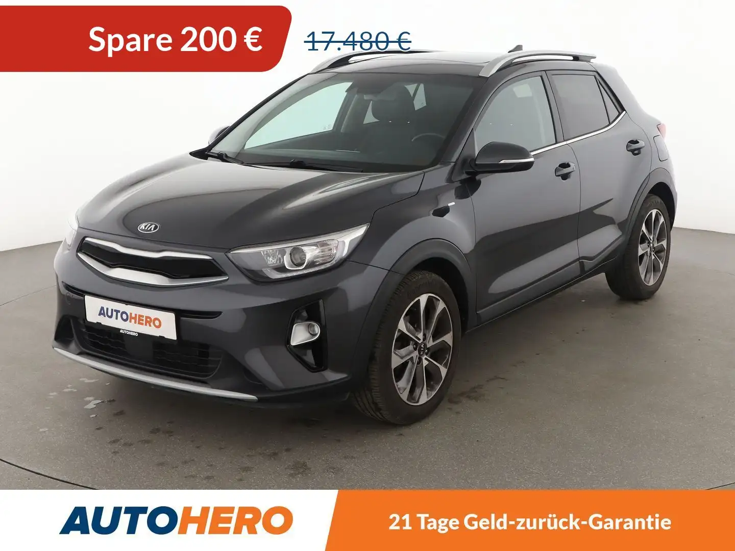 Kia Stonic 1.0 TGDI Platinum Edition *NAVI*TEMPO*CAM*PDC*SHZ* Grau - 1