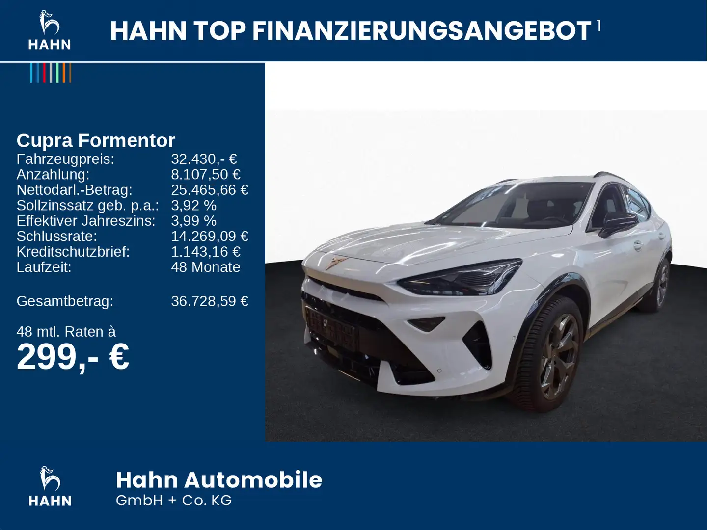 CUPRA Formentor 1.5 eTSI DSG Navi LED CAM Sitzhzg Weiß - 2