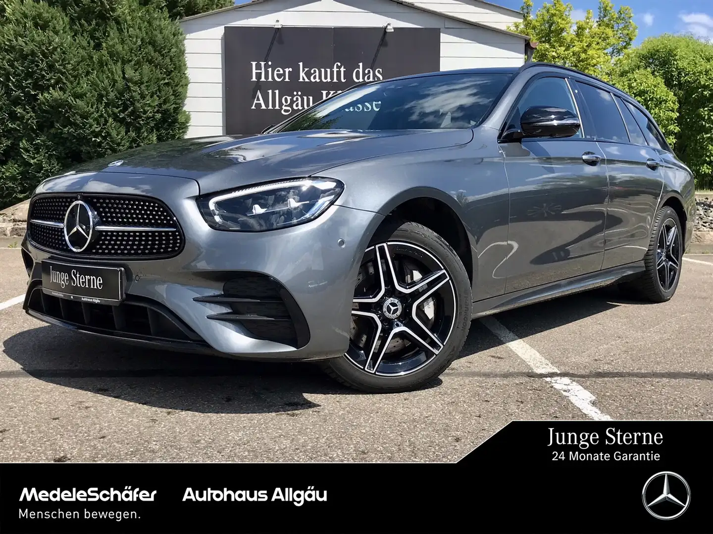 Mercedes-Benz E 300 E 300 de T 4M AMG Night Distr AHK Pano Memo Burm Grigio - 1