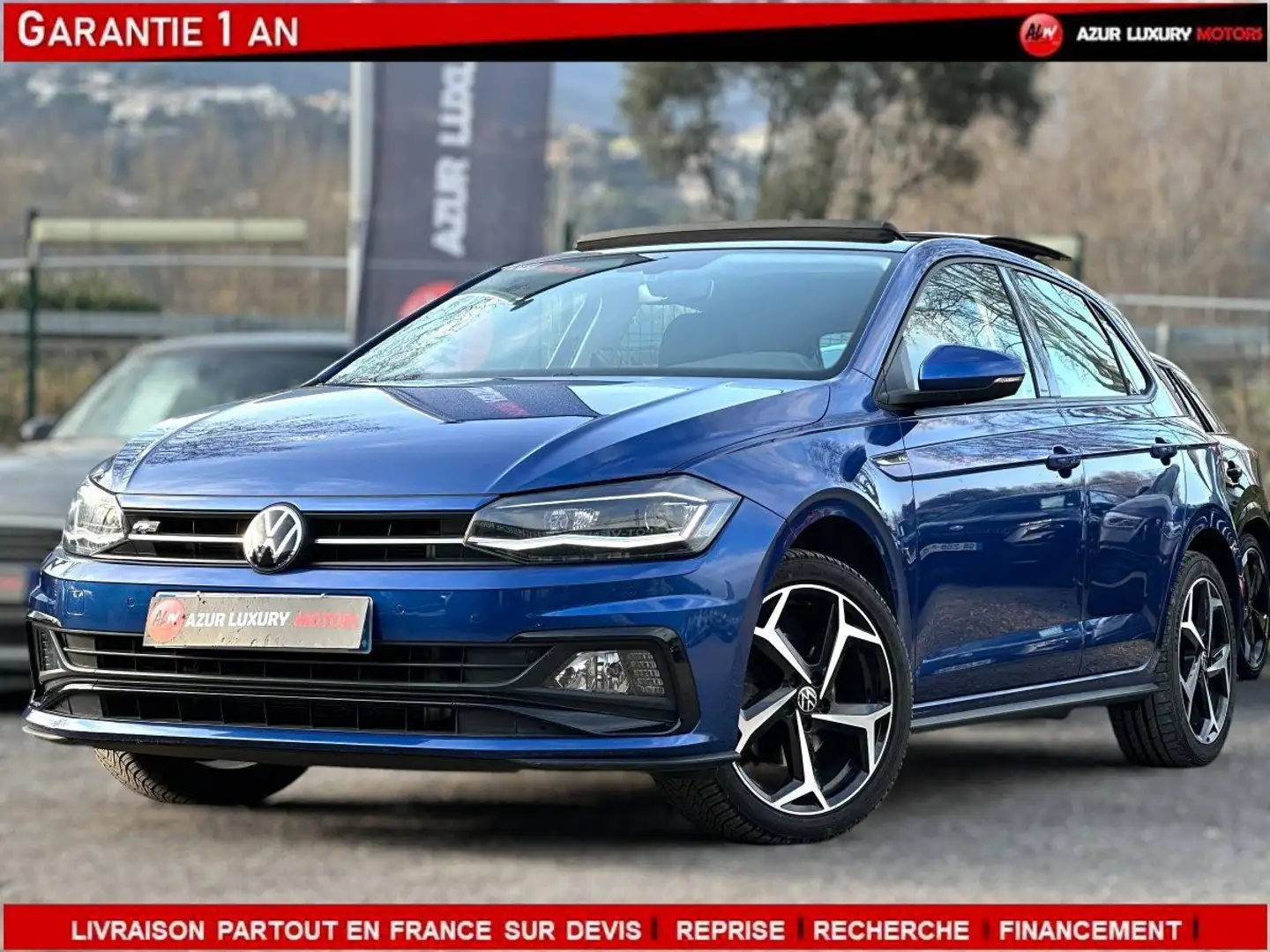 Volkswagen Polo VI 1.0 TSI 110ch R-Line DSG7 Blau - 1