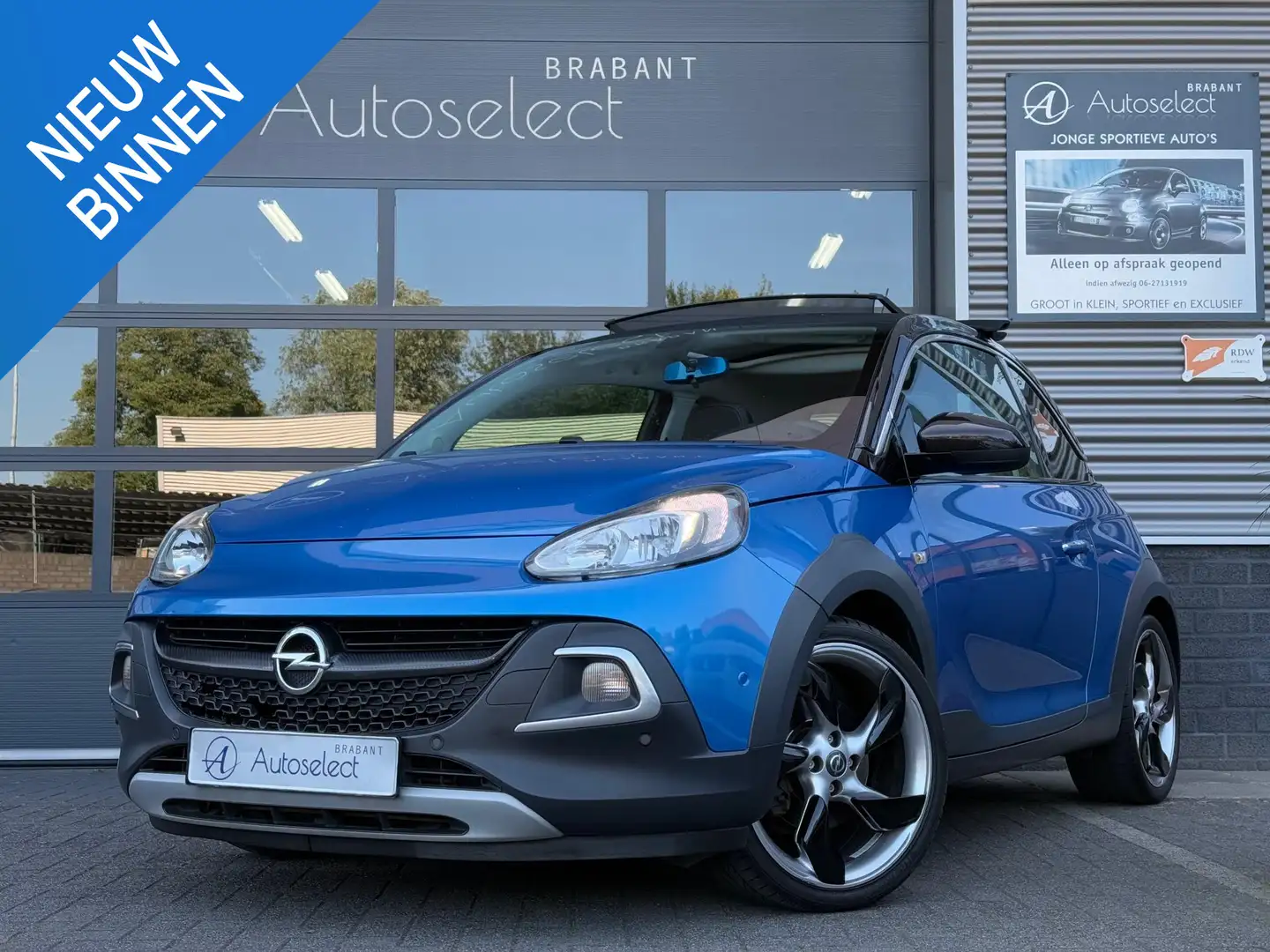 Opel Adam 1.0 Turbo Rocks Cabrio Cruise PDC Blauw - 1