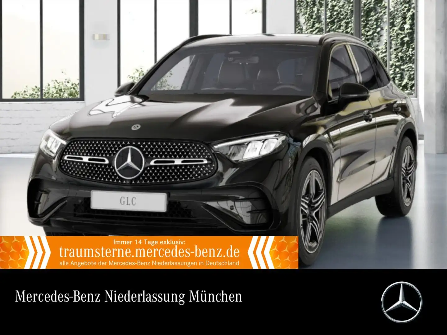Mercedes-Benz GLC 200 4M AMG+NIGHT+360+AHK+LED+TOTW+KEYLESS+9G Schwarz - 1