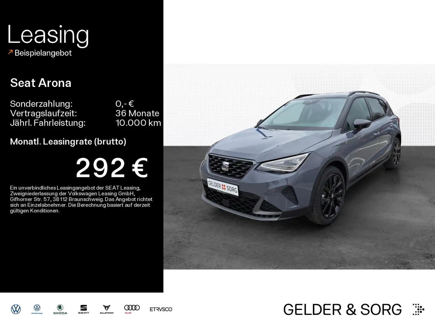 SEAT Arona FR Black Edition 1.0 TSI 115 PS DSG *NAVI* Gris - 1