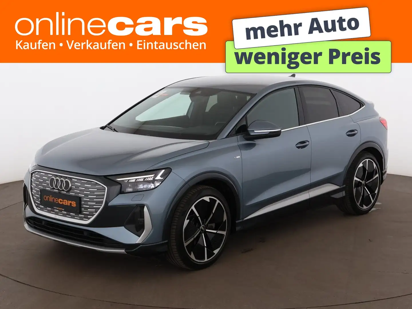 Audi Q4 e-tron 40 SB S-Line 82kWh Aut LED HEAD-UP AHK Blau - 1