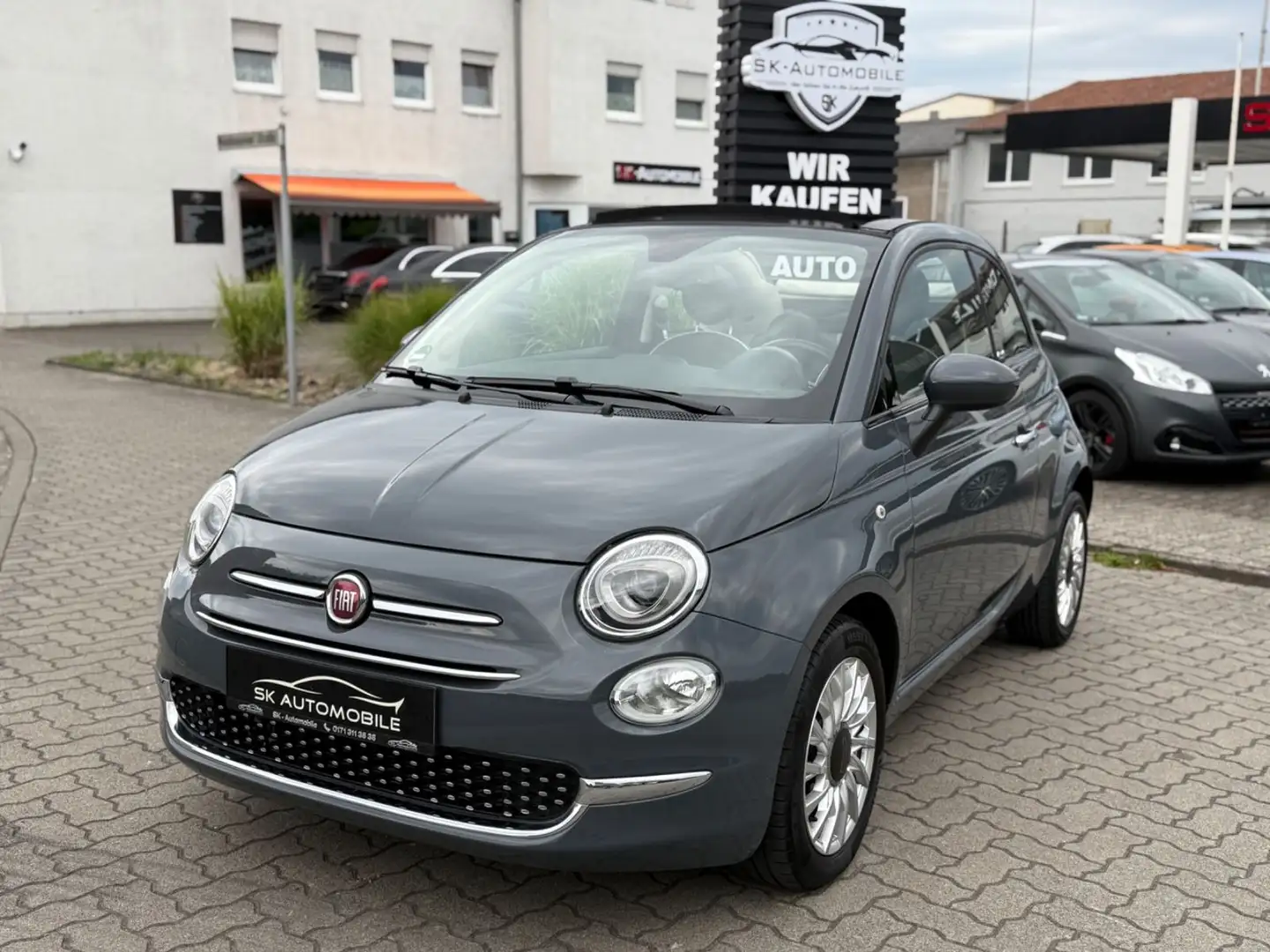 Fiat 500 C Turbo Lounge 2.HAND-APPLECAR-PDC-43KM-MULTI Gris - 2