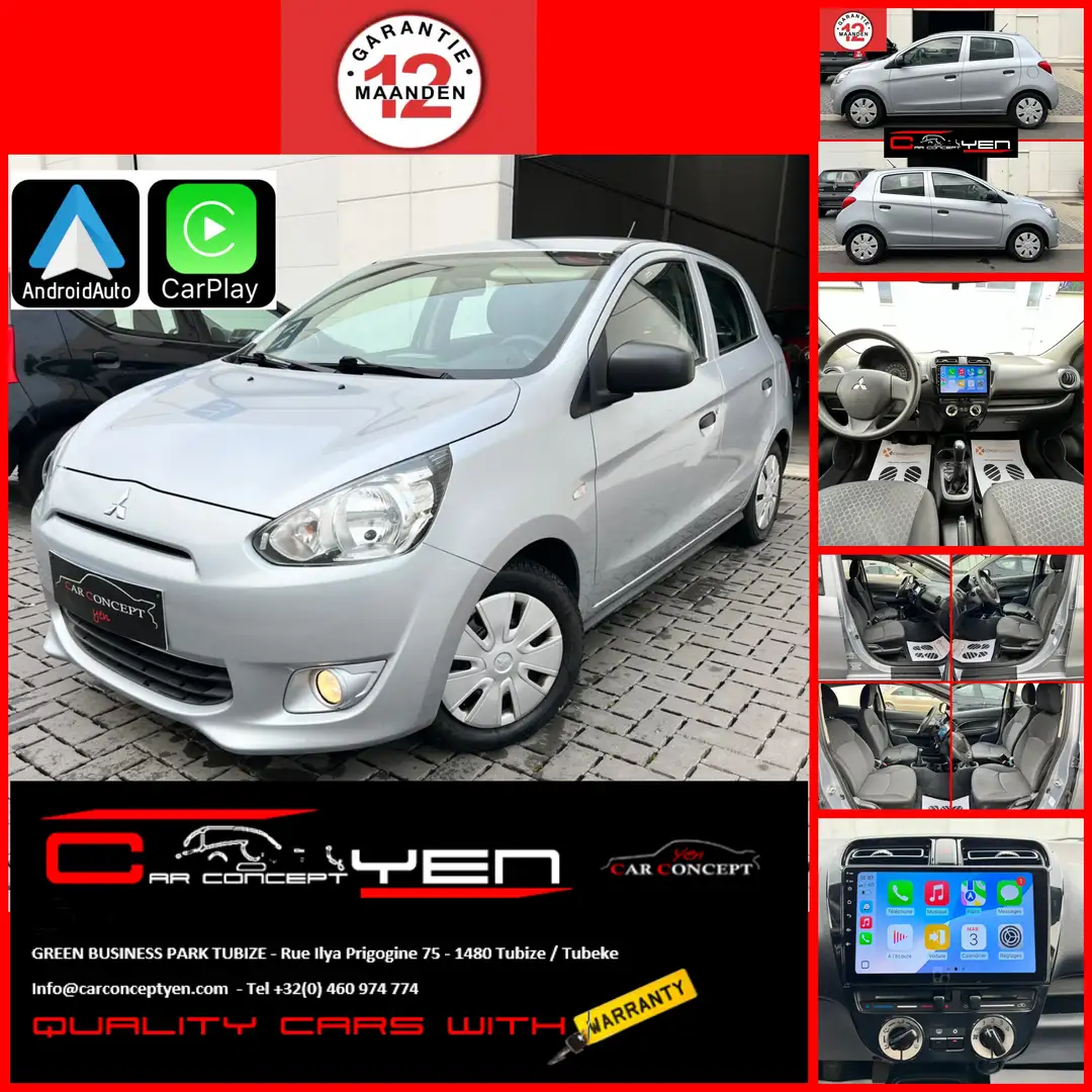 Mitsubishi Space Star 1.0i ClearTec*CarPlay*Bluetooth*Airco*12M.Garantie Plateado - 1
