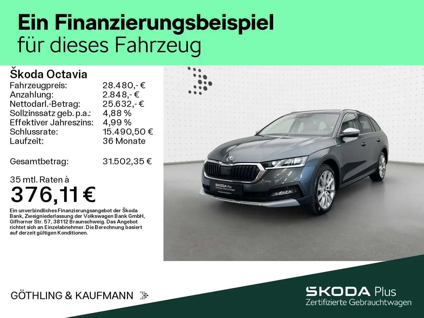 Skoda Octavia Scout Combi 2.0 TDI*4x4*DSG*NAVI*HUD*MAT Grau - 2