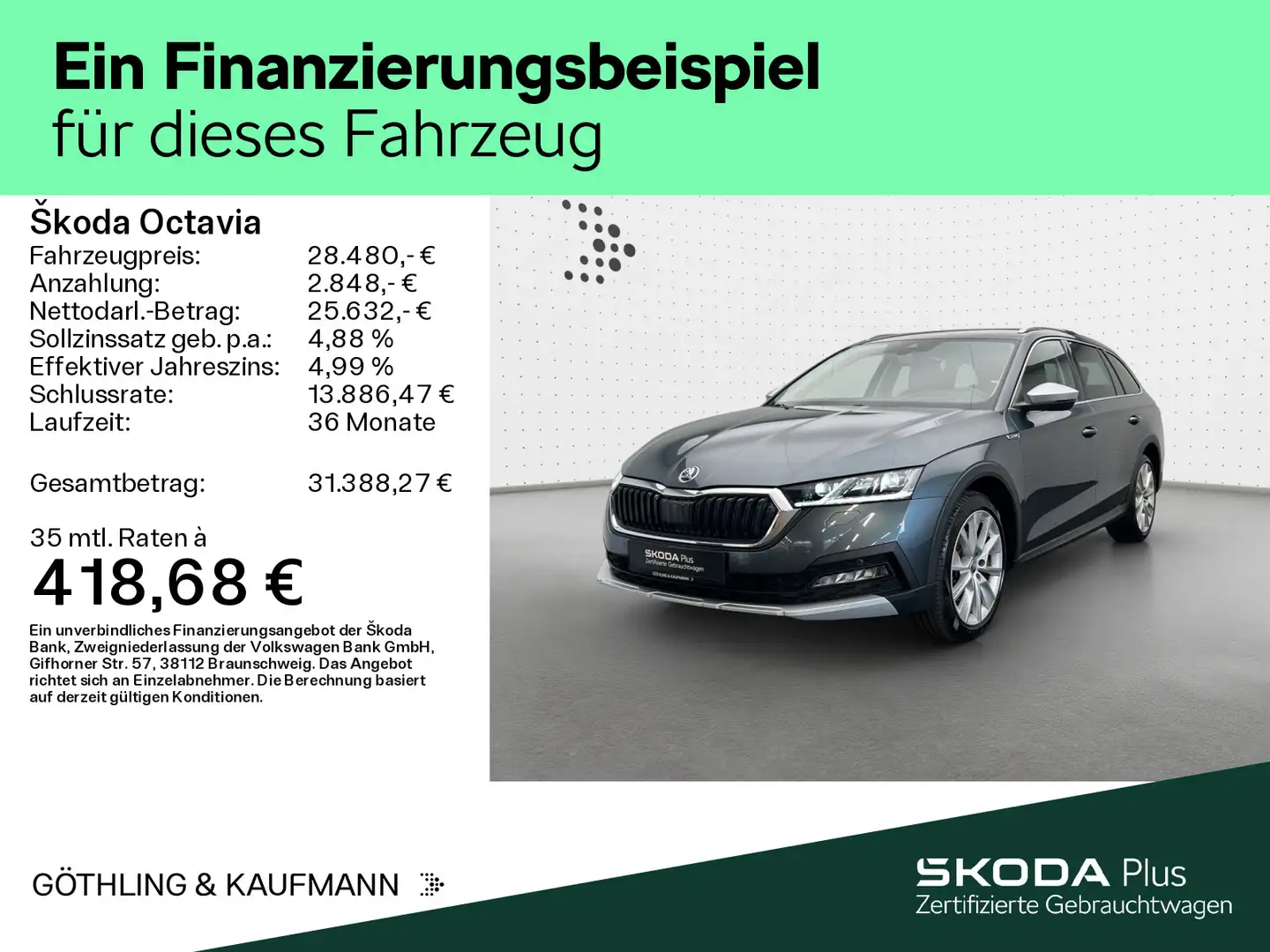 Skoda Octavia Scout Combi 2.0 TDI*4x4*DSG*NAVI*HUD*MAT Grijs - 2