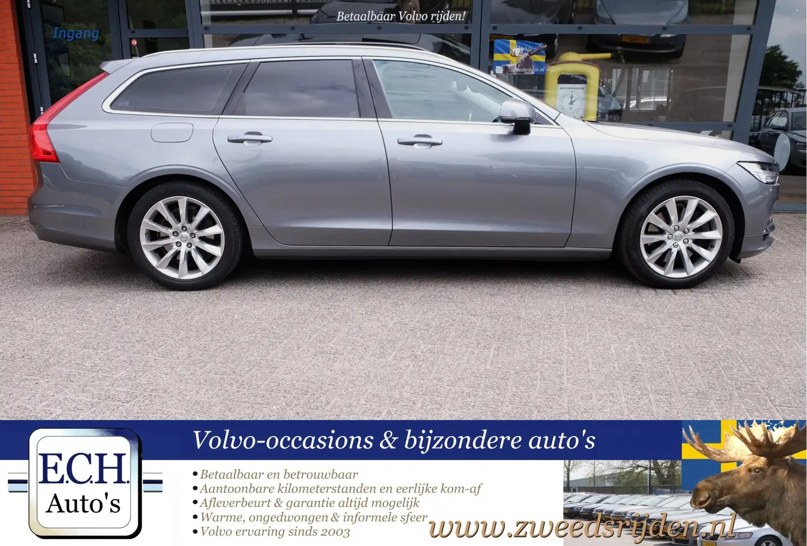 Volvo V90 T5 255 pk Aut. Panoramadak, Adaptieve CC, Apple Ca Grigio - 2