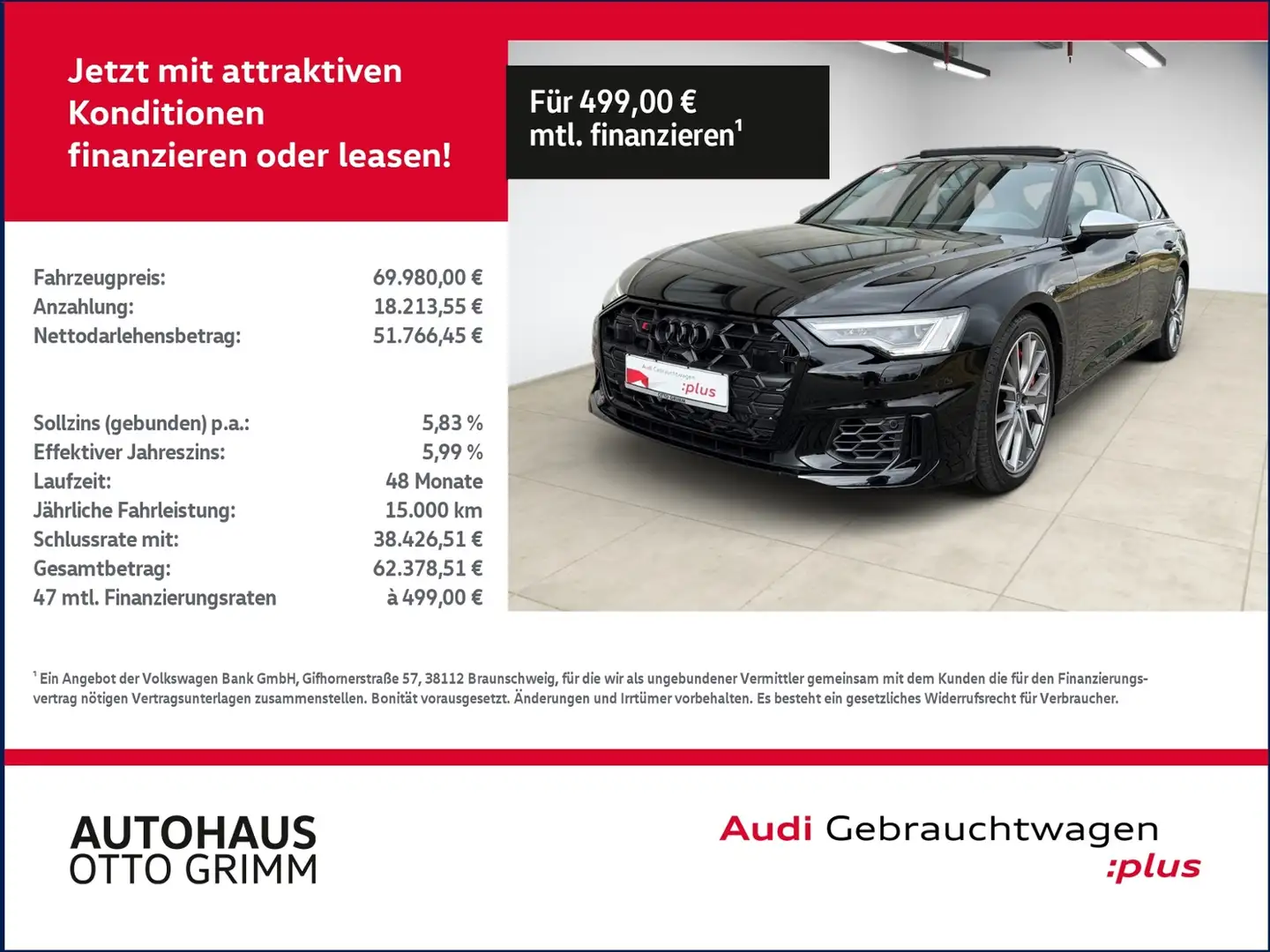 Audi S6 Avant 3.0 TDI quattro STDH PD Schwarz - 1