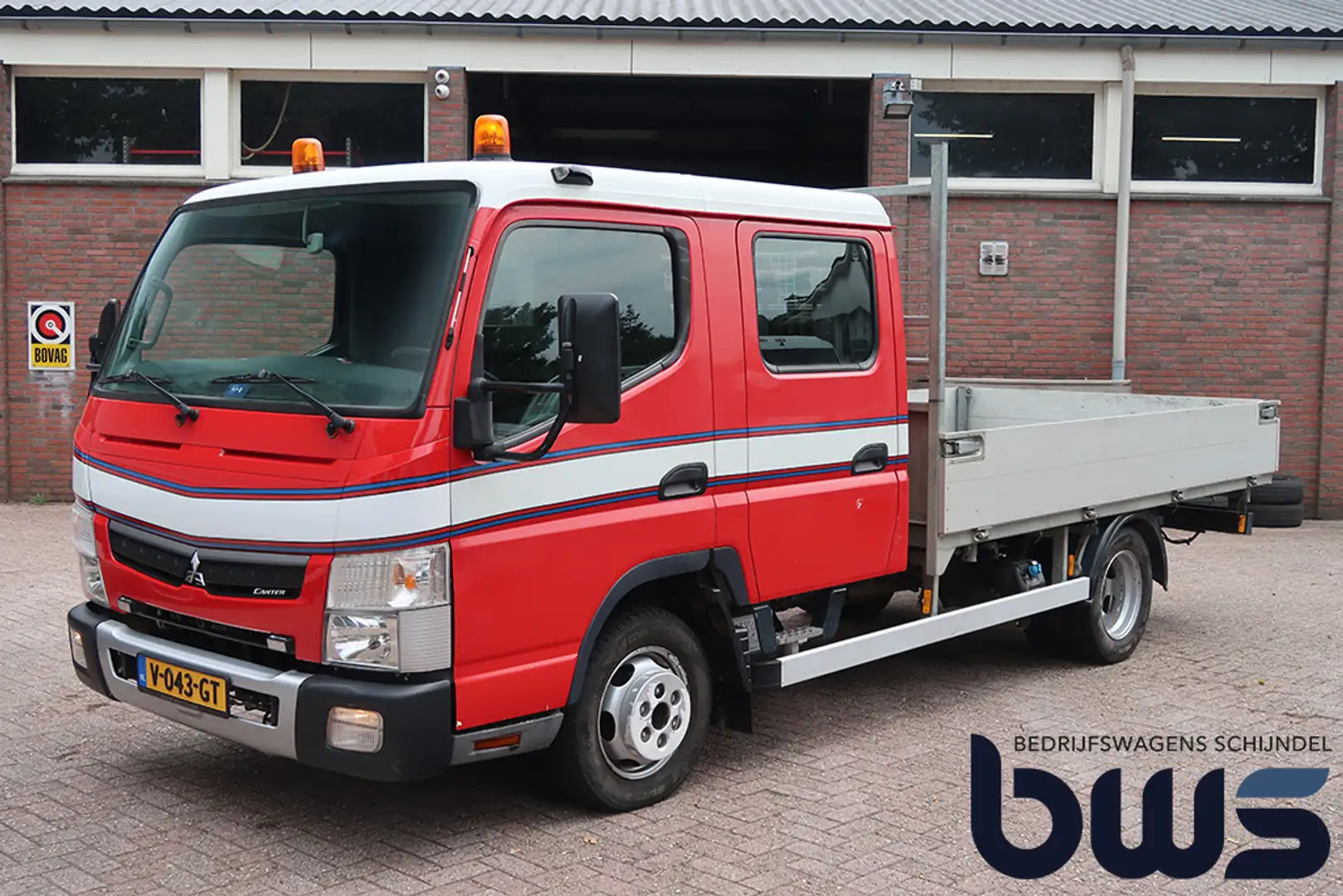 Mitsubishi Canter 3C13 3.0 DI 340 FUSO Dub.Cab. Kipper 3x / Airco / Rood - 1