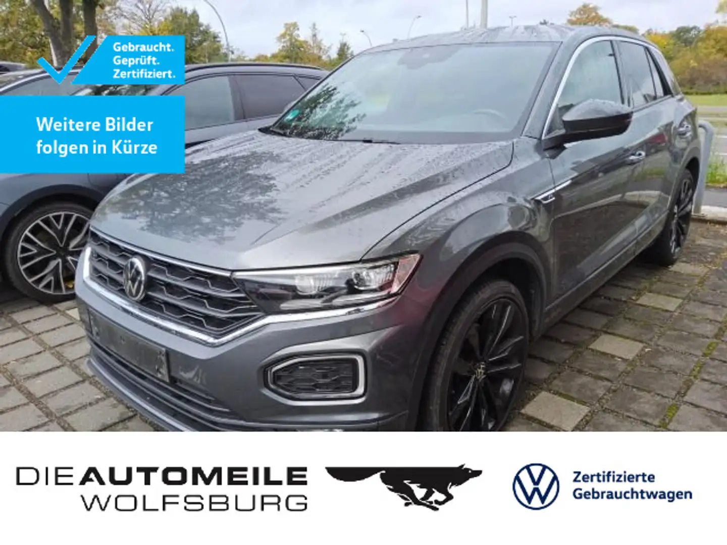 Volkswagen T-Roc 2.0 TDI DSG Sport AHK/ACC/Rückkam Grijs - 1