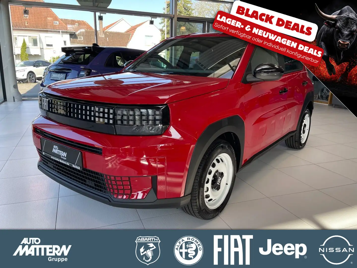 Fiat Grande Panda Elektro|AC|CarPlay|PDC|LED|USB| Bla Rood - 1