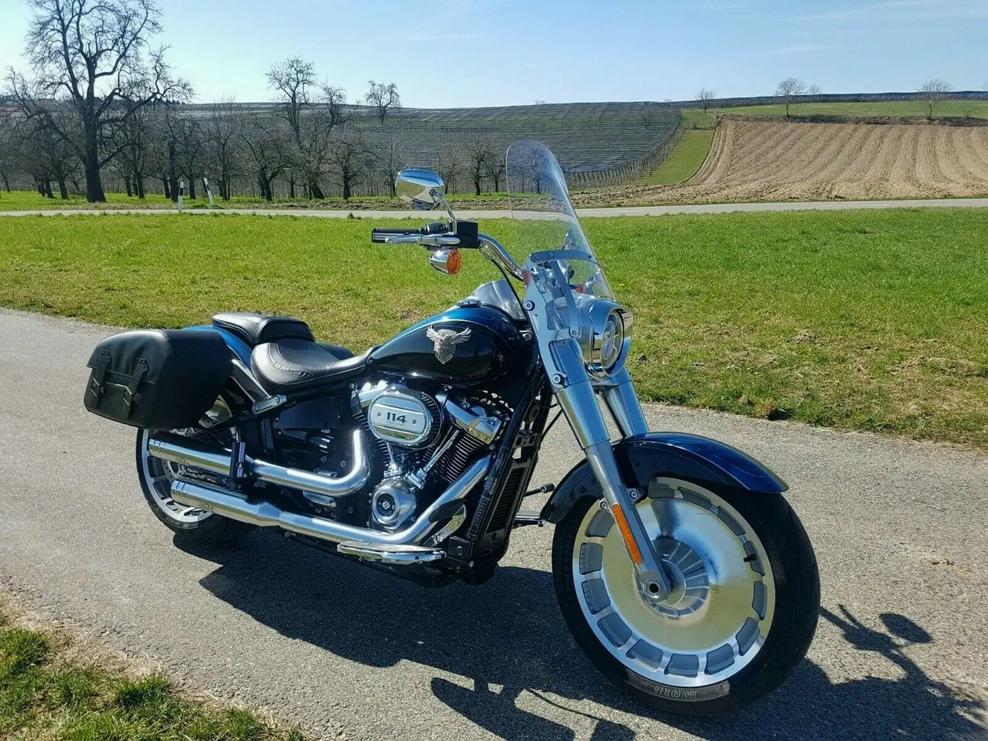Harley-Davidson Fat Boy FLFBS Limited Edition 115TH Anniversary mit J&H Albastru - 2