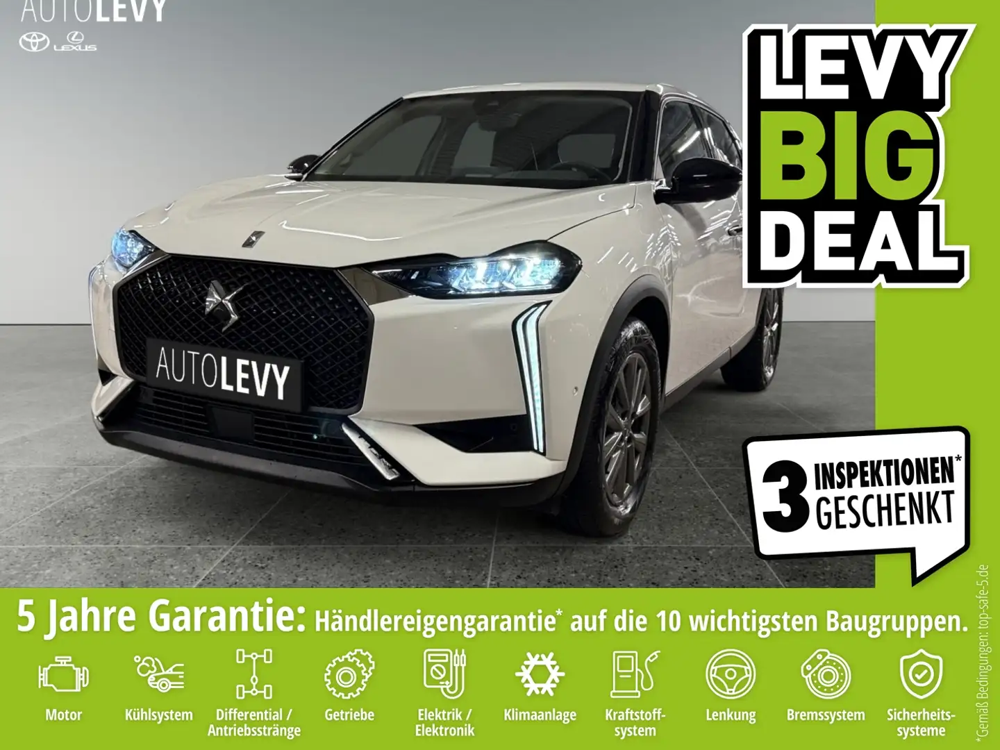 DS Automobiles DS 3 Crossback 1.5 BlueHDi +SHZ+LED+Leder+ Weiß - 1